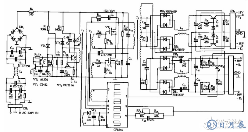 大電流開關(guān)電源電路圖大全（L296/DC-DC變換/CF8865）