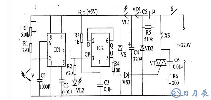 一文解析三極管組成的光控開關(guān)電路原理圖