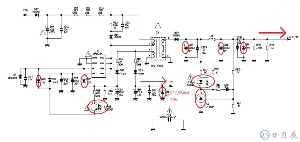 液晶彩電電源板常見(jiàn)維修方法