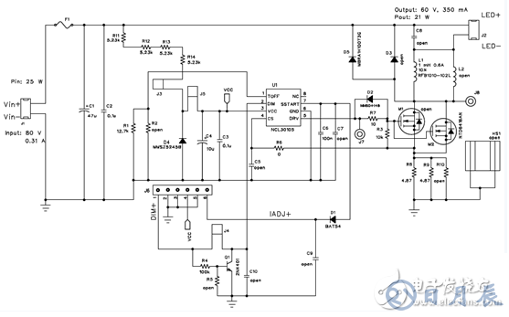 On Semi公司推出了LED驅(qū)動(dòng)器評(píng)估板NCL30051電路解決方案